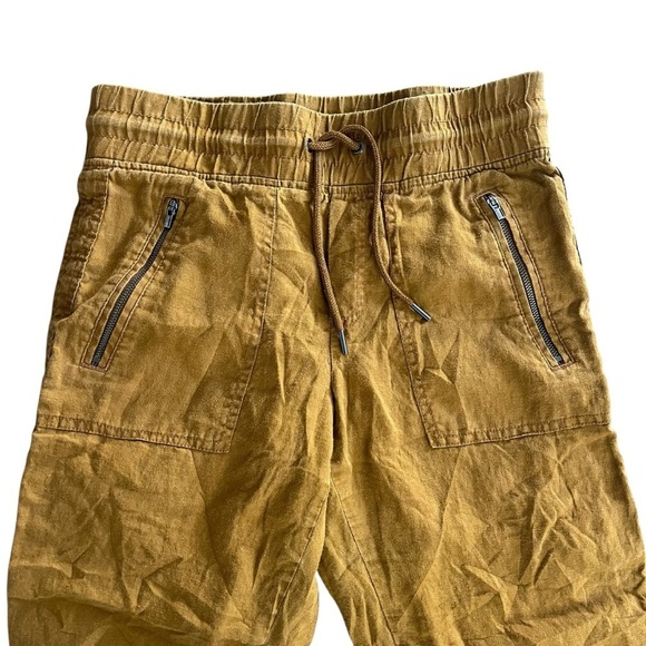 Athleta Cabo Linen Jogger Pants | Golden Mustard | Size 2P Petite linen women’s - Picture 2 of 11